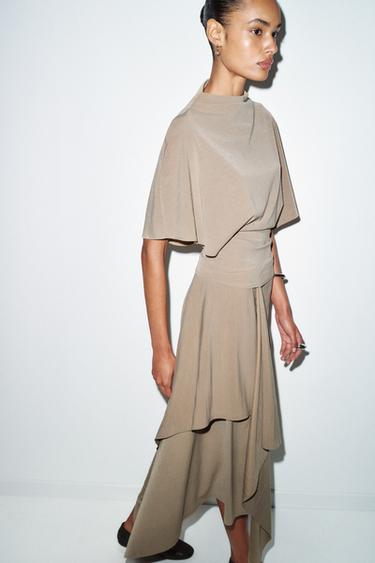 ASYMMETRIC FLOWING SKIRT - Sand by Zara - Image 6