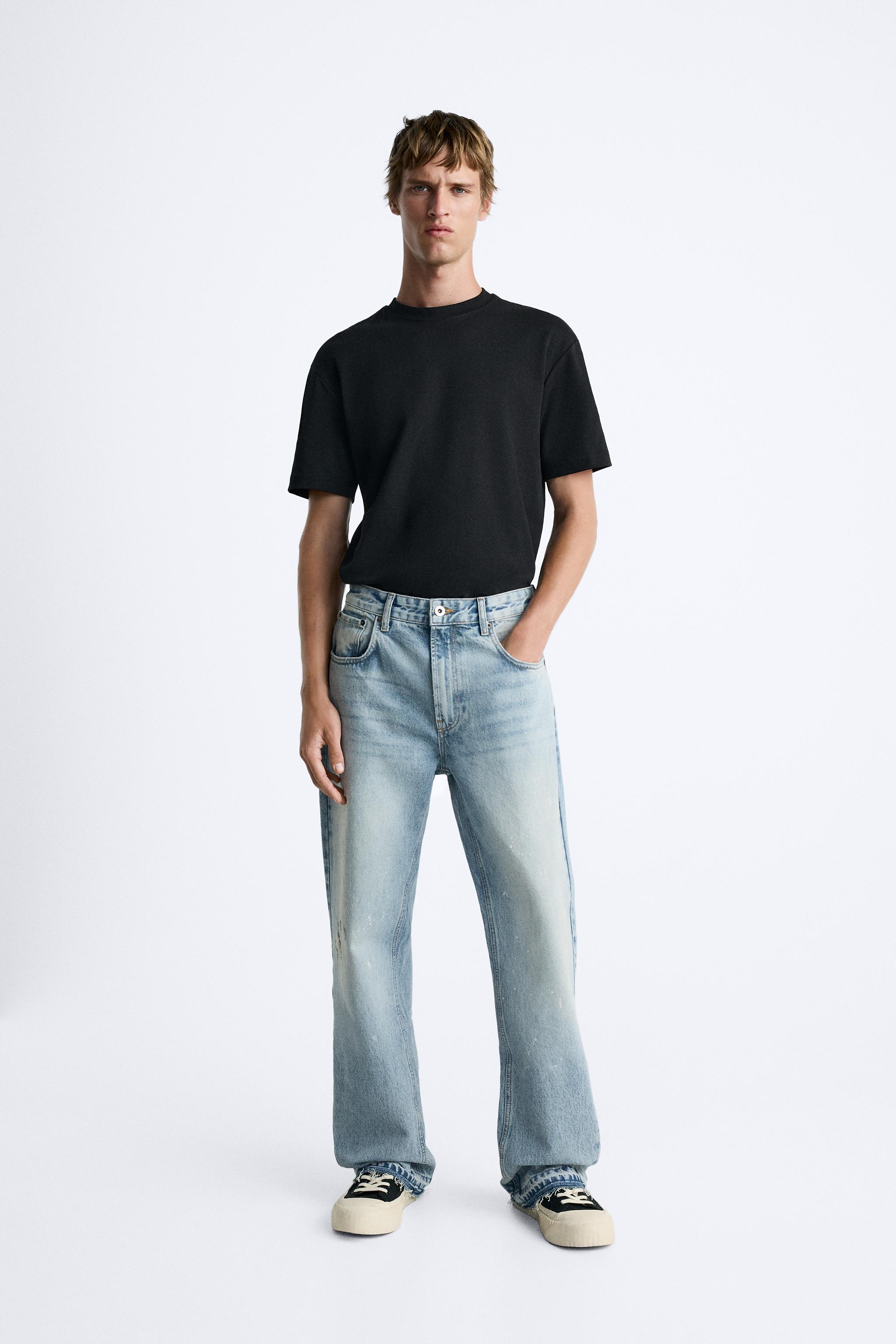 FLARED FIT デニムパンツ - グレー | ZARA Japan / 日本