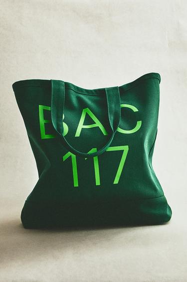 GRAND SAC COTON RUE DU BAC - Vert de Zara - Image 5