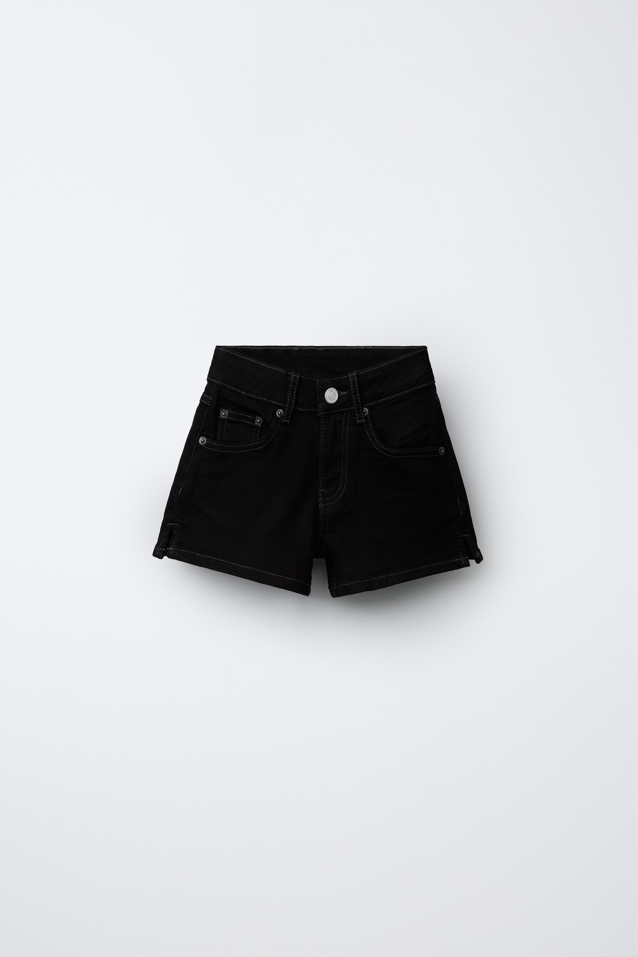 Детские шорты Zara TOPSTITCHED DENIM SHORTS