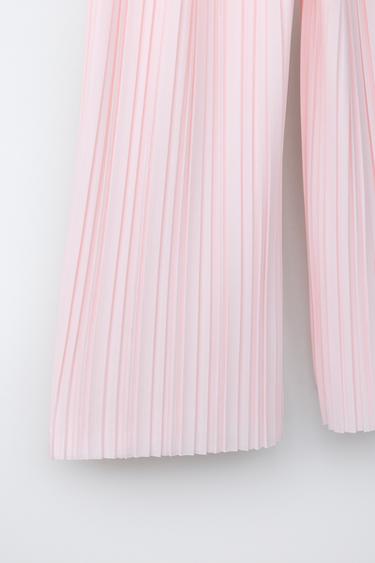 WIDE-LEG PLEATED TROUSERS - Pink by Zara - Image 3