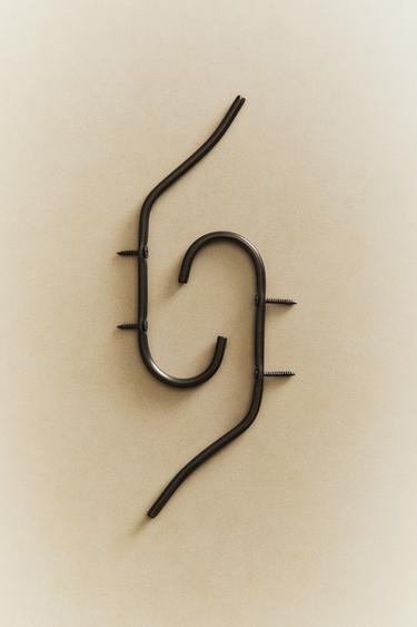 PACK OF LARGE DARK METAL HOOKS - Black by Zara - Image 5