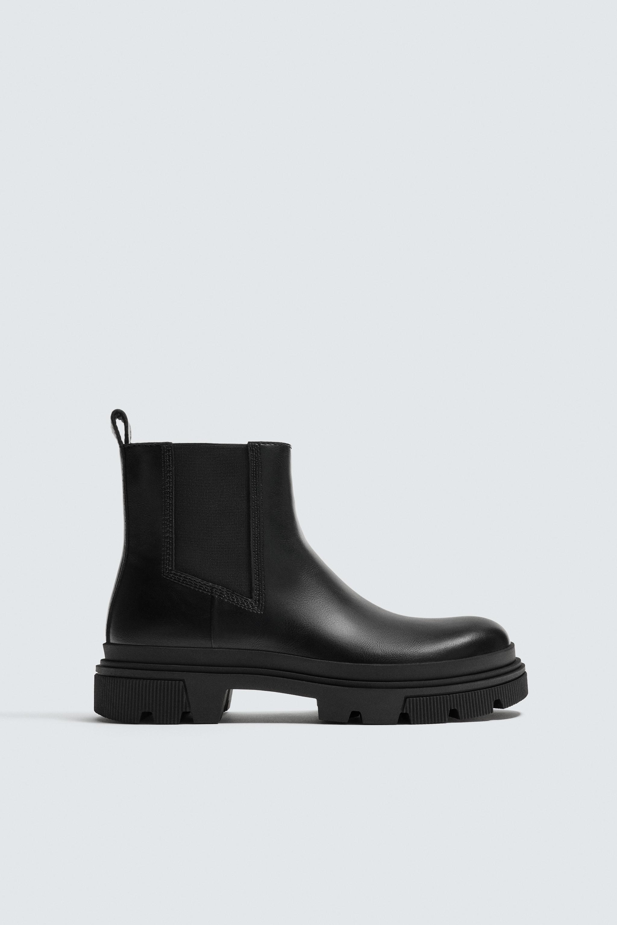 Ankle Boots Bottes Cuir Zara Bottes Pluie CHUNKY CHELSEA BOOTS