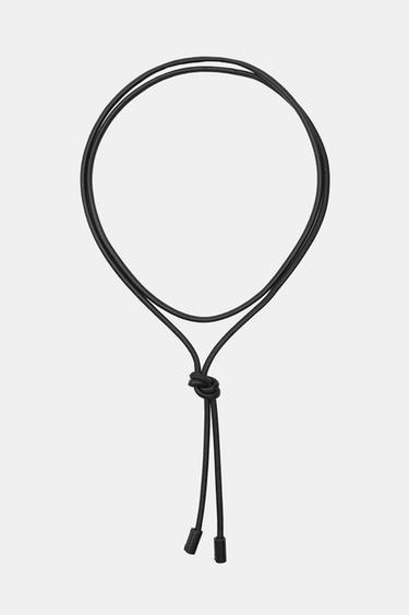 CIRCULAR LEATHER BELT - Black by Zara