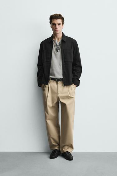 SOBRECAMISA REGULAR FIT BOLSILLOS - Negro de Zara - Imagen 0