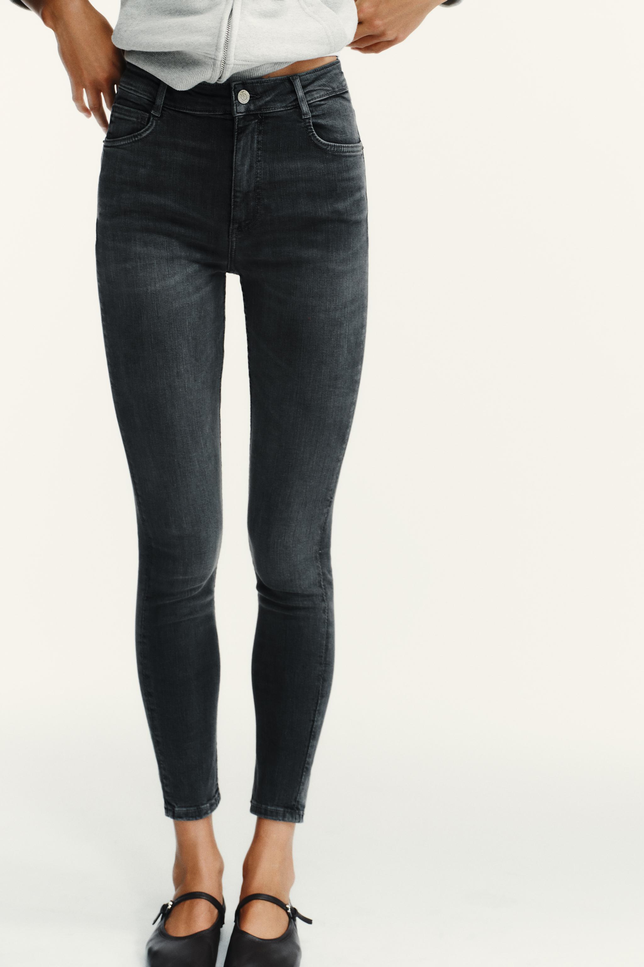 ZARA　ザラ　ハイウエスト　スキニー　ストレート　ブラック　デニム ZARA ザラ ブラック デニム ジーンズ スキニー 36 ストレート