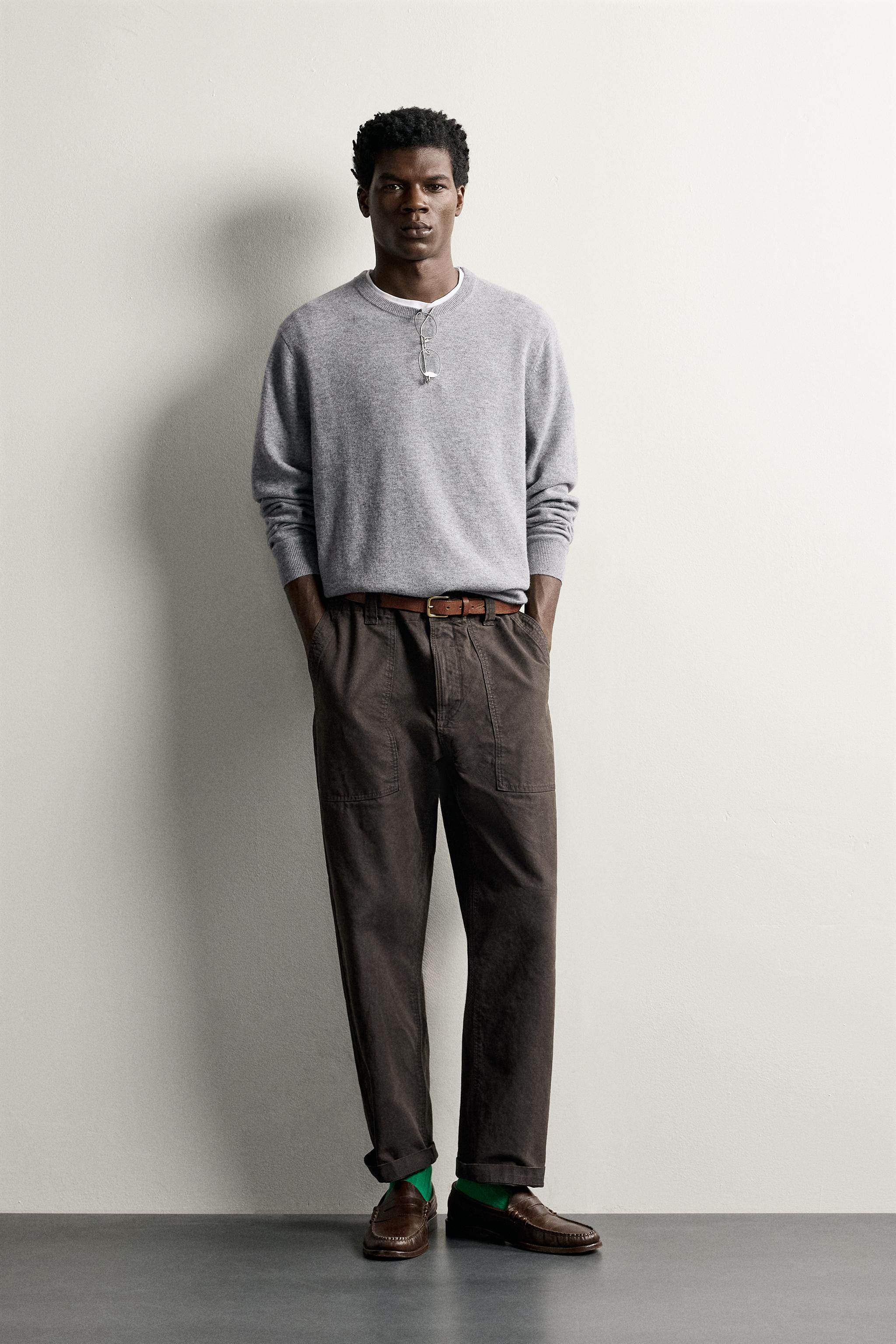 Zara YÜN KARIŞIMLI REGULAR FIT KAZAK görsel 8