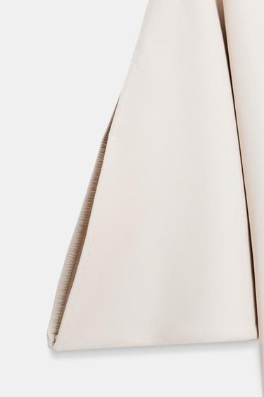CAPE ASYMÉTRIQUE INTERLOCK - Écru de Zara - Image 7
