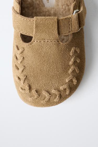 SABOTS EN CUIR PIEDS NUS - Marron de Zara - Image 3