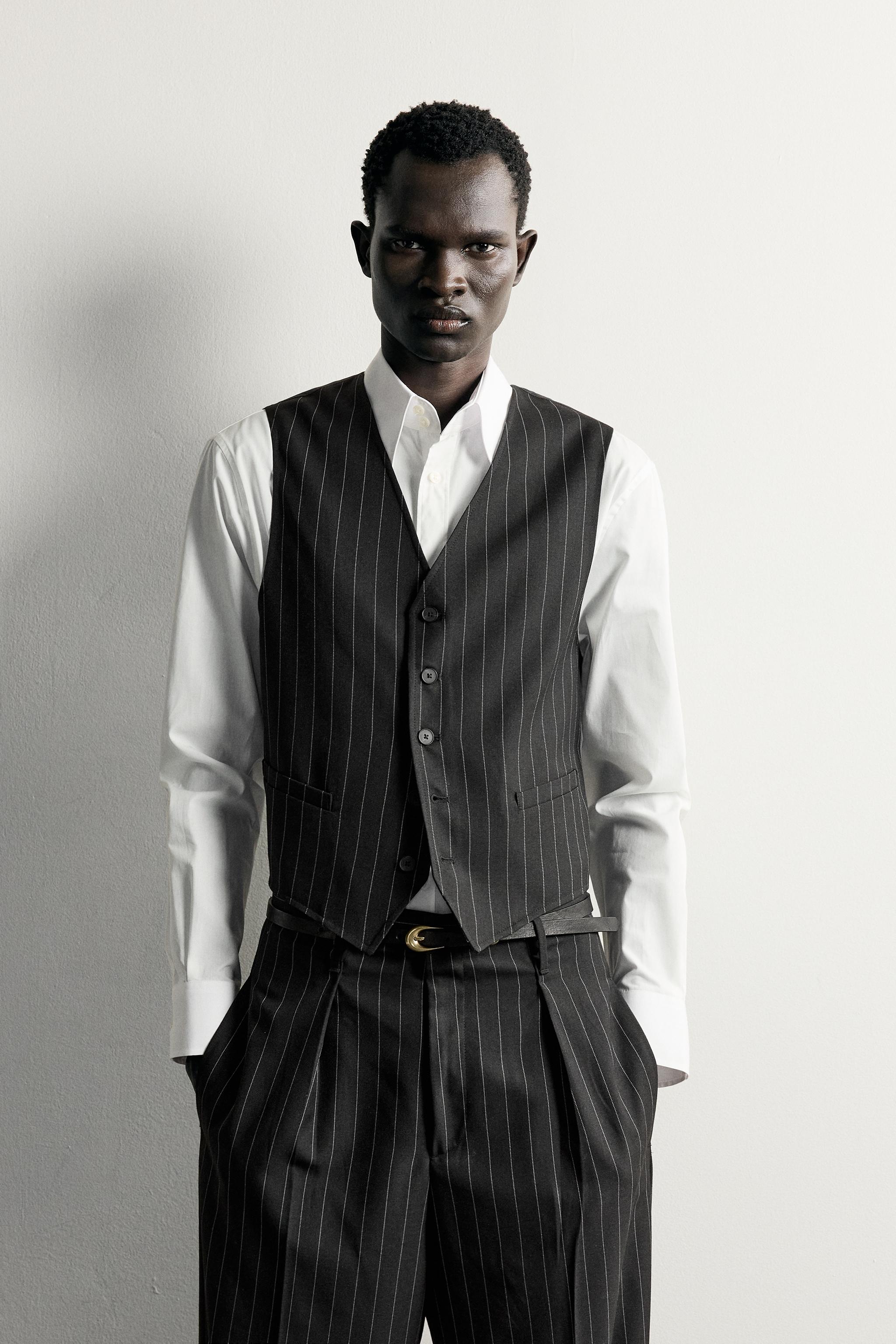 PINSTRIPE SUIT VEST