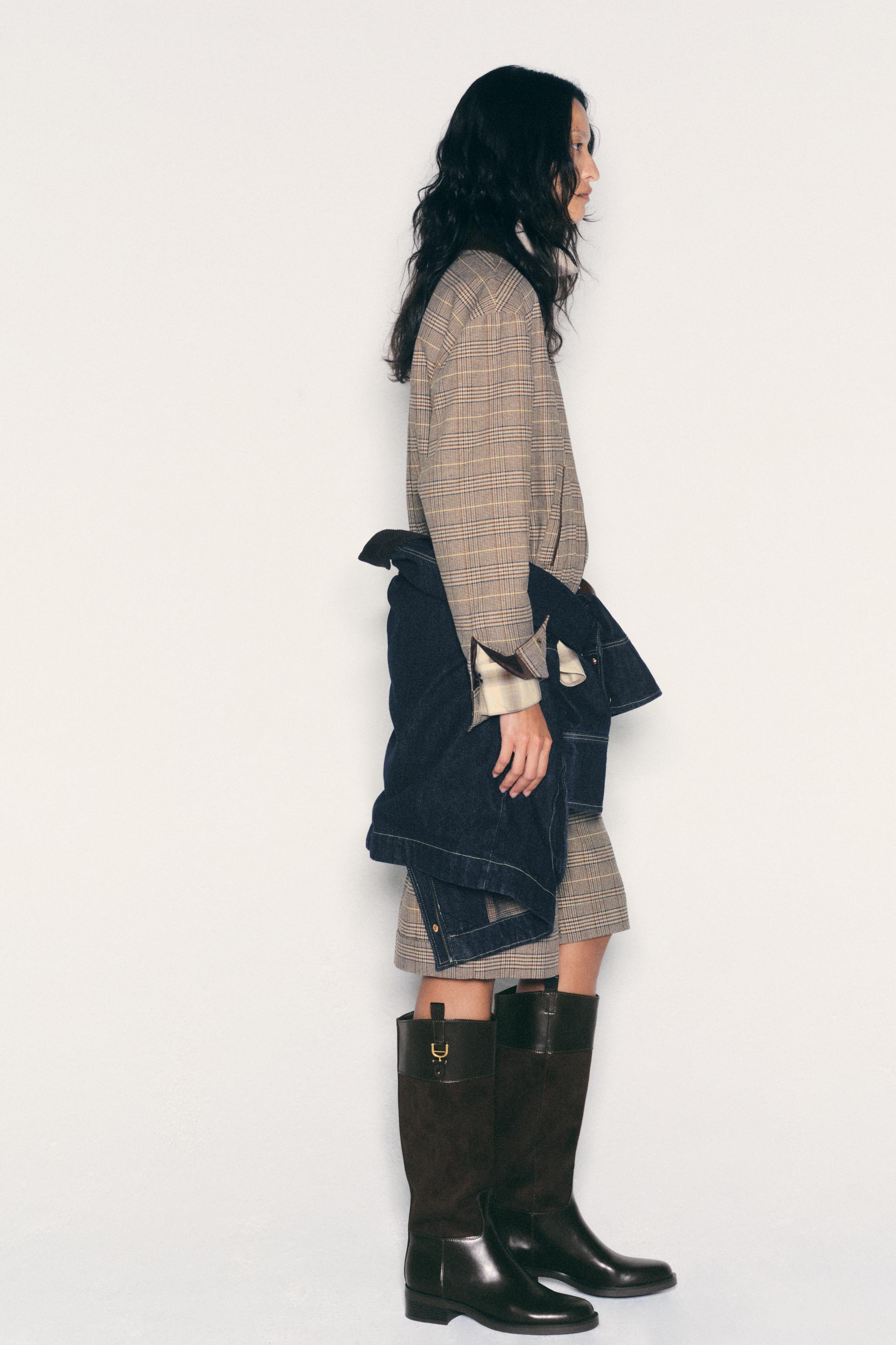 COMBINED CHECKERED BOMBER JACKET