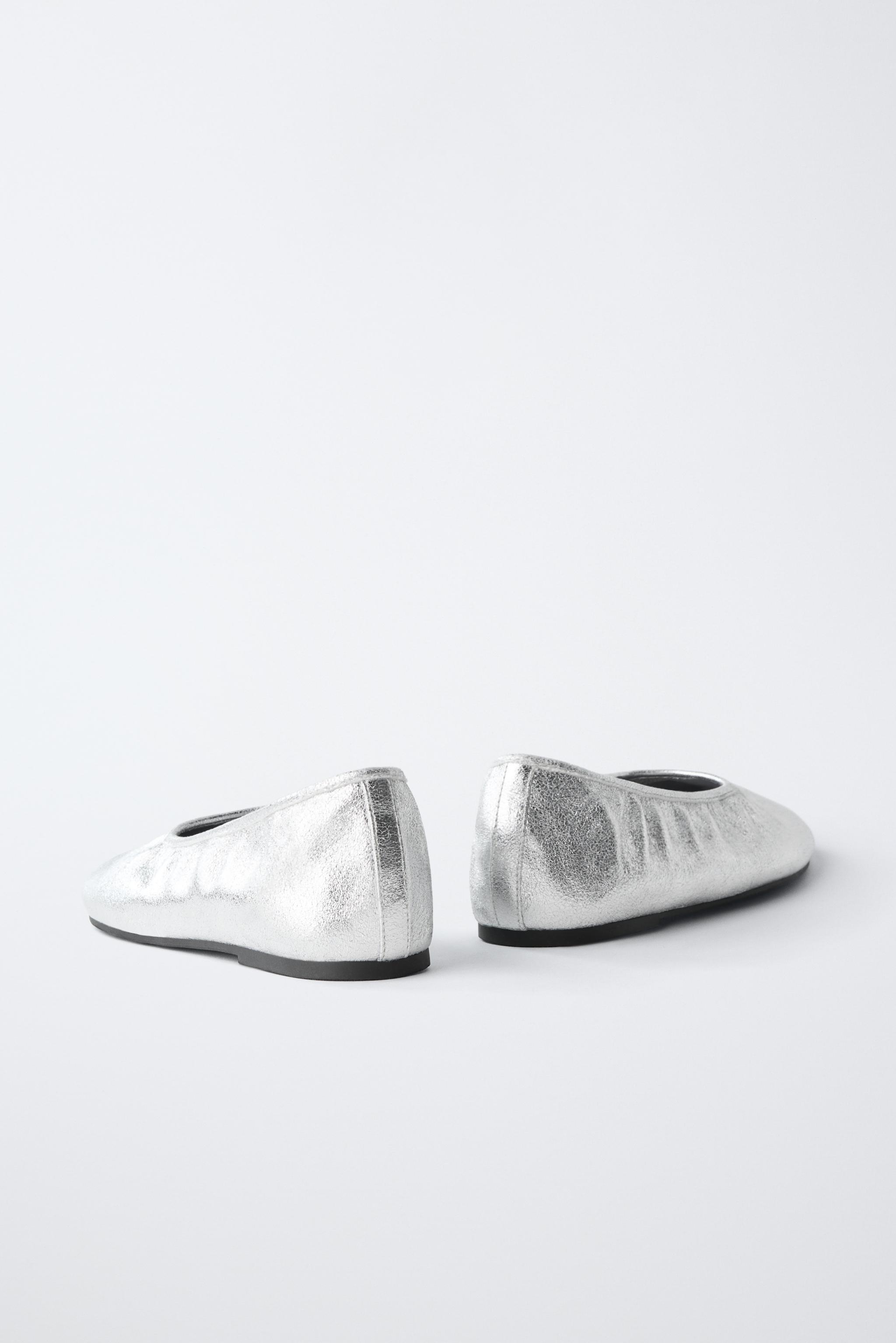 Обувь Zara SILVER BALLET FLATS — фото 5