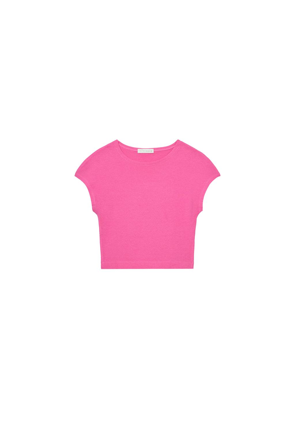 SHORT SLEEVE CROPPED T-SHIRT - image 3