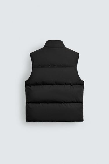 REGULAR FIT PUFFER GILET - Black by Zara