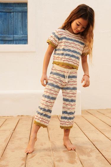Zara STRIPED KNIT PANTS LIMITED EDITION - Multicolored - Image 0