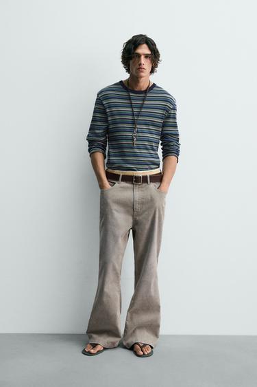 RIBBED STRIPED T-SHIRT - Multicoloured by Zara