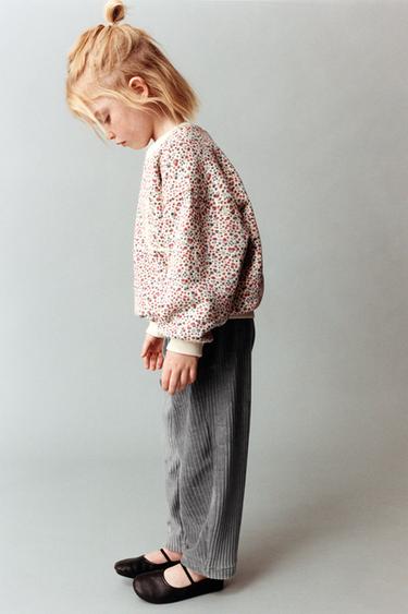 BAGGY CORDUROY TROUSERS WITH HEART POCKETS - Bluish by Zara