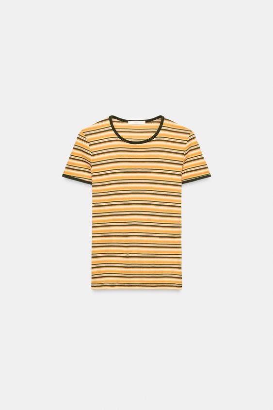 CONTRASTING STRIPED T-SHIRT from Zara - $25.90