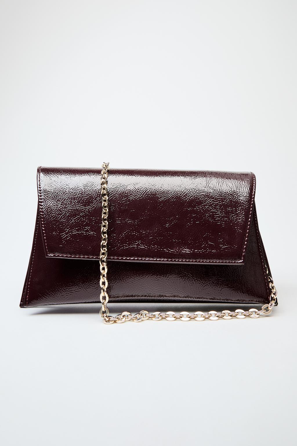 Patent Effect Shoulder Bag