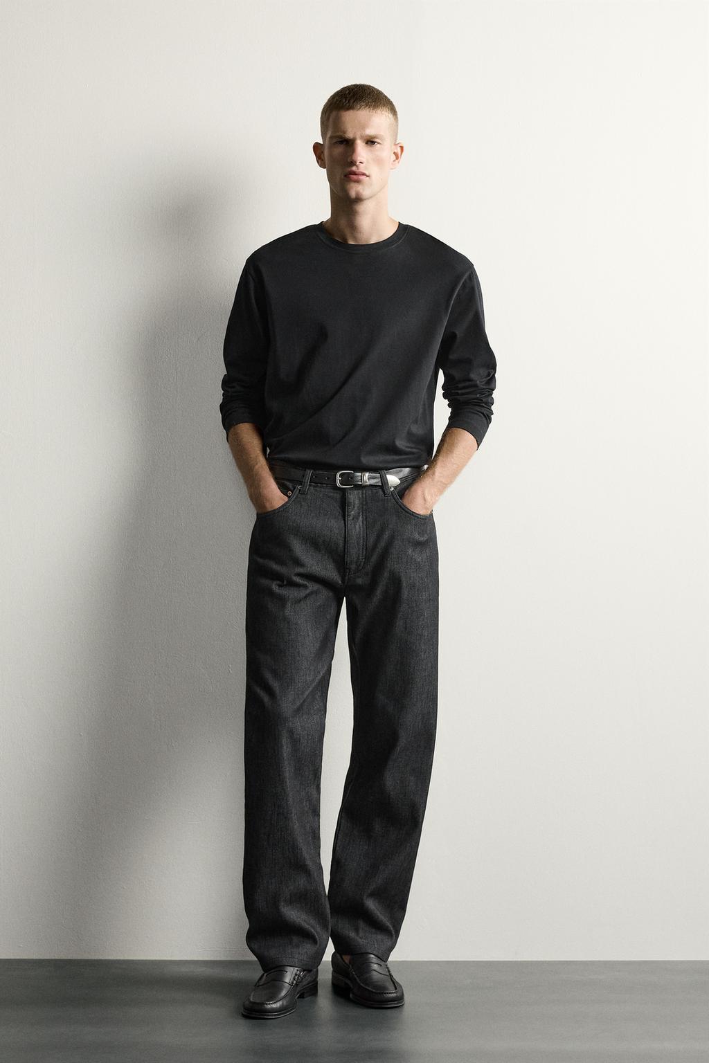 THERMAL STRAIGHT-LEG JEANS