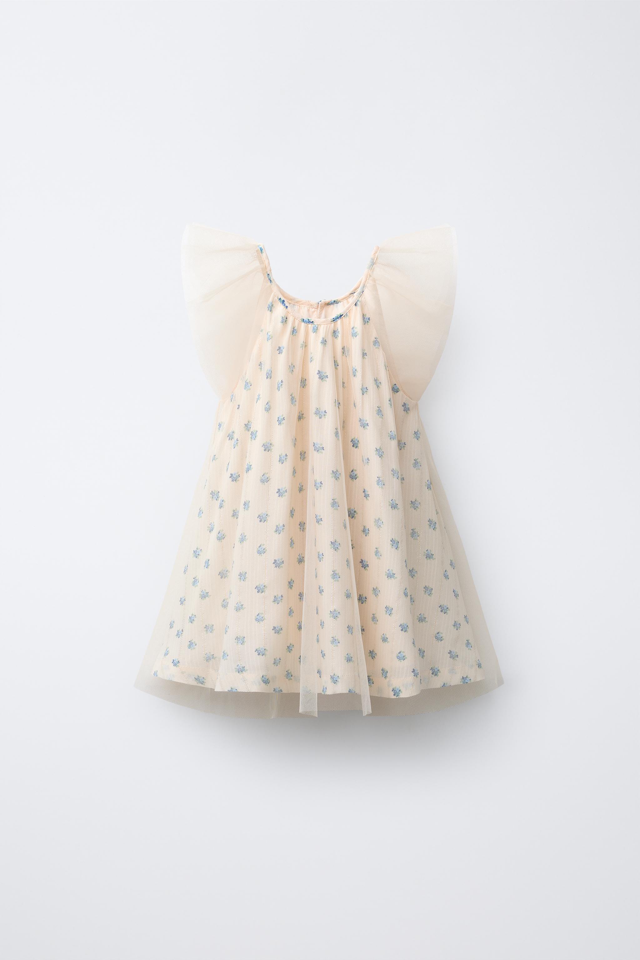 ROBE AVEC TULLE ET IMPRIMÉ FLEURS