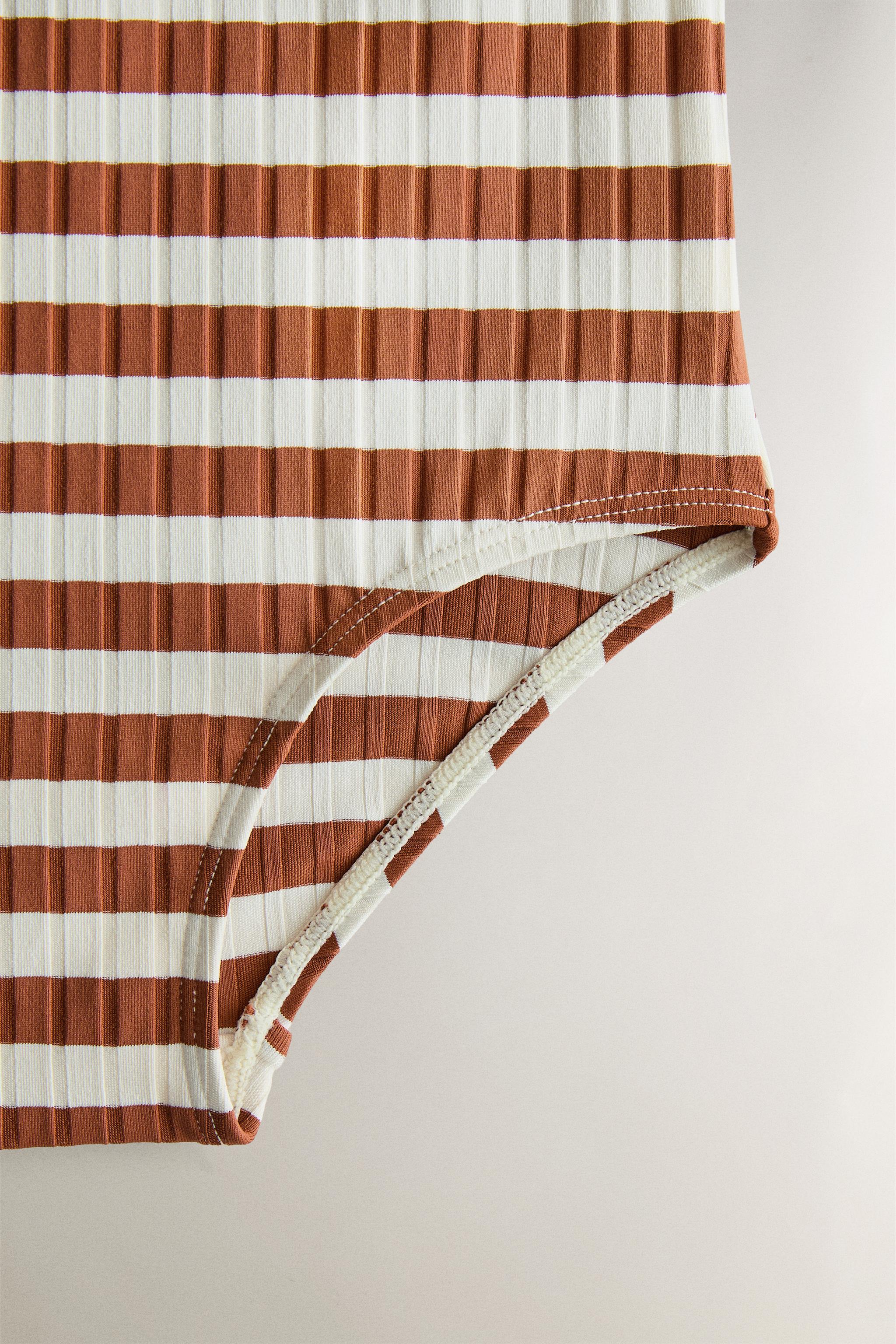 KIDS' STRIPED BEACH SWIMSUIT