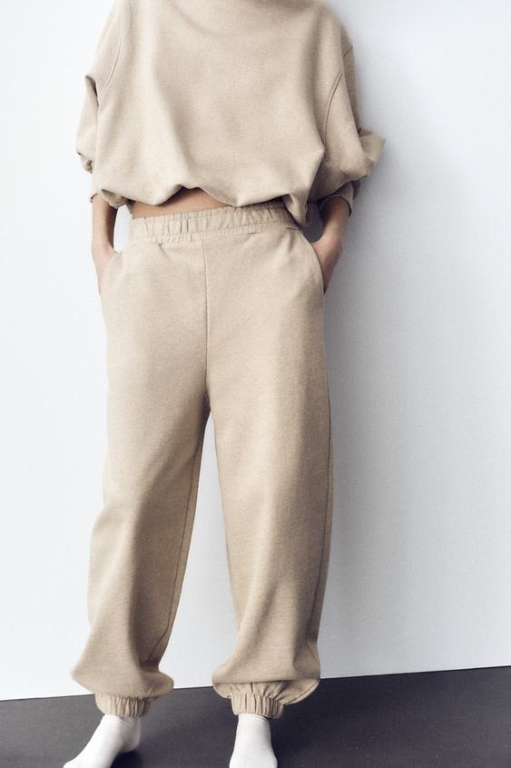 JOGGER-HOSE - Braun meliert von Zara