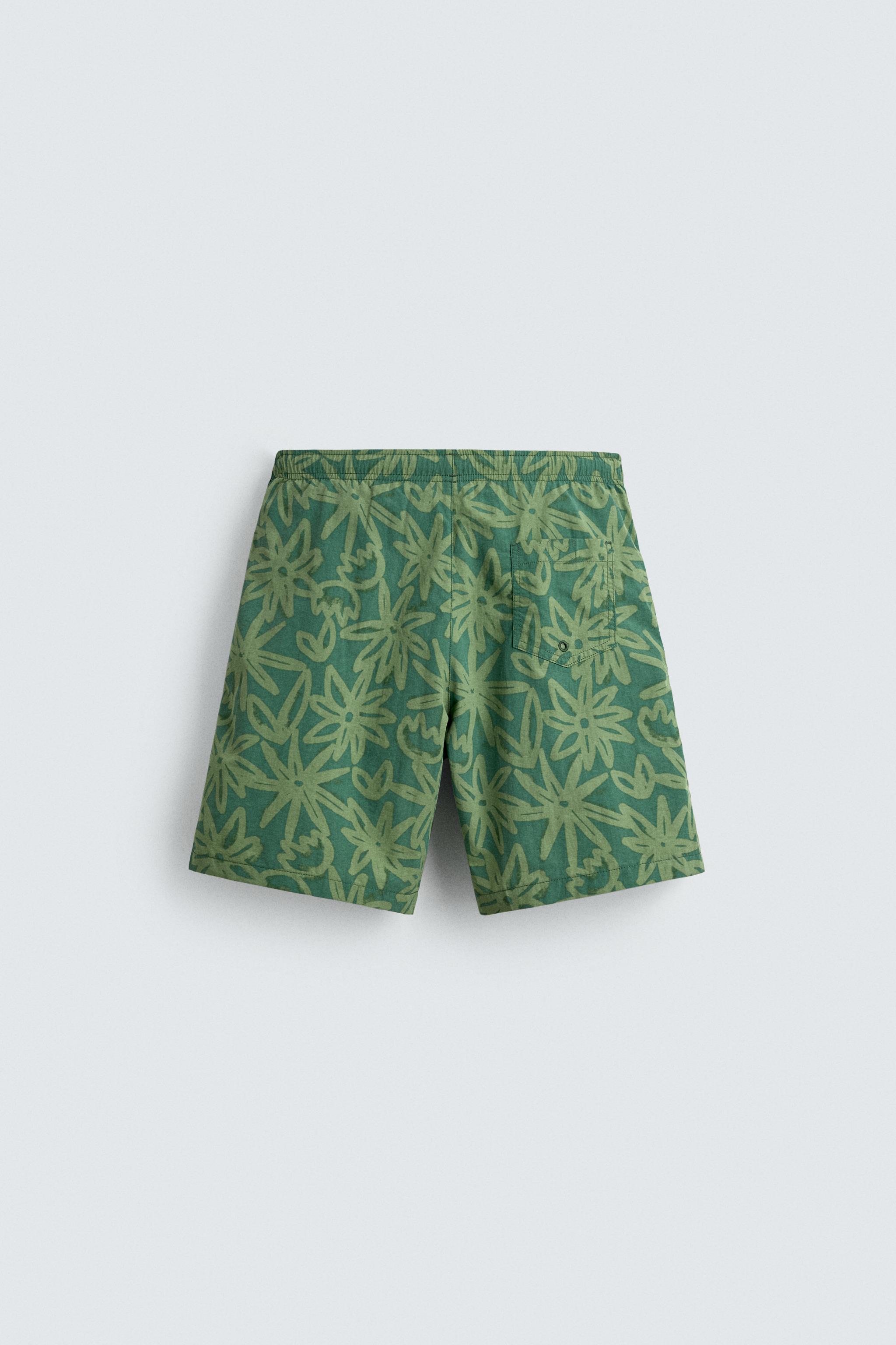 SHORT DE BAIN LONG FLEURS