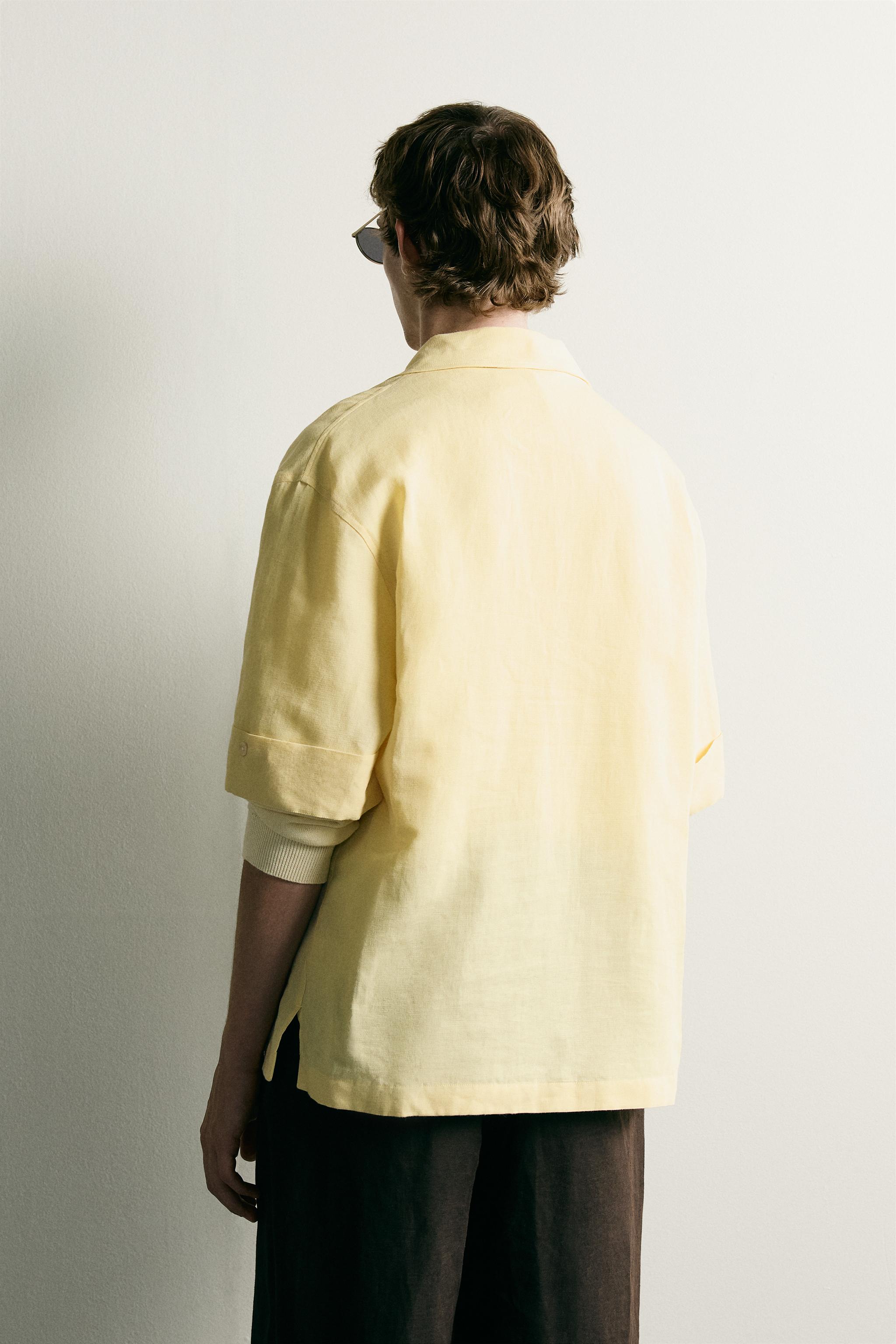 COTTON - LINEN POLO SHIRT