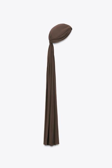 Zara LIMITED EDITION KNOTTED TURBAN HEADPIECE - Brown