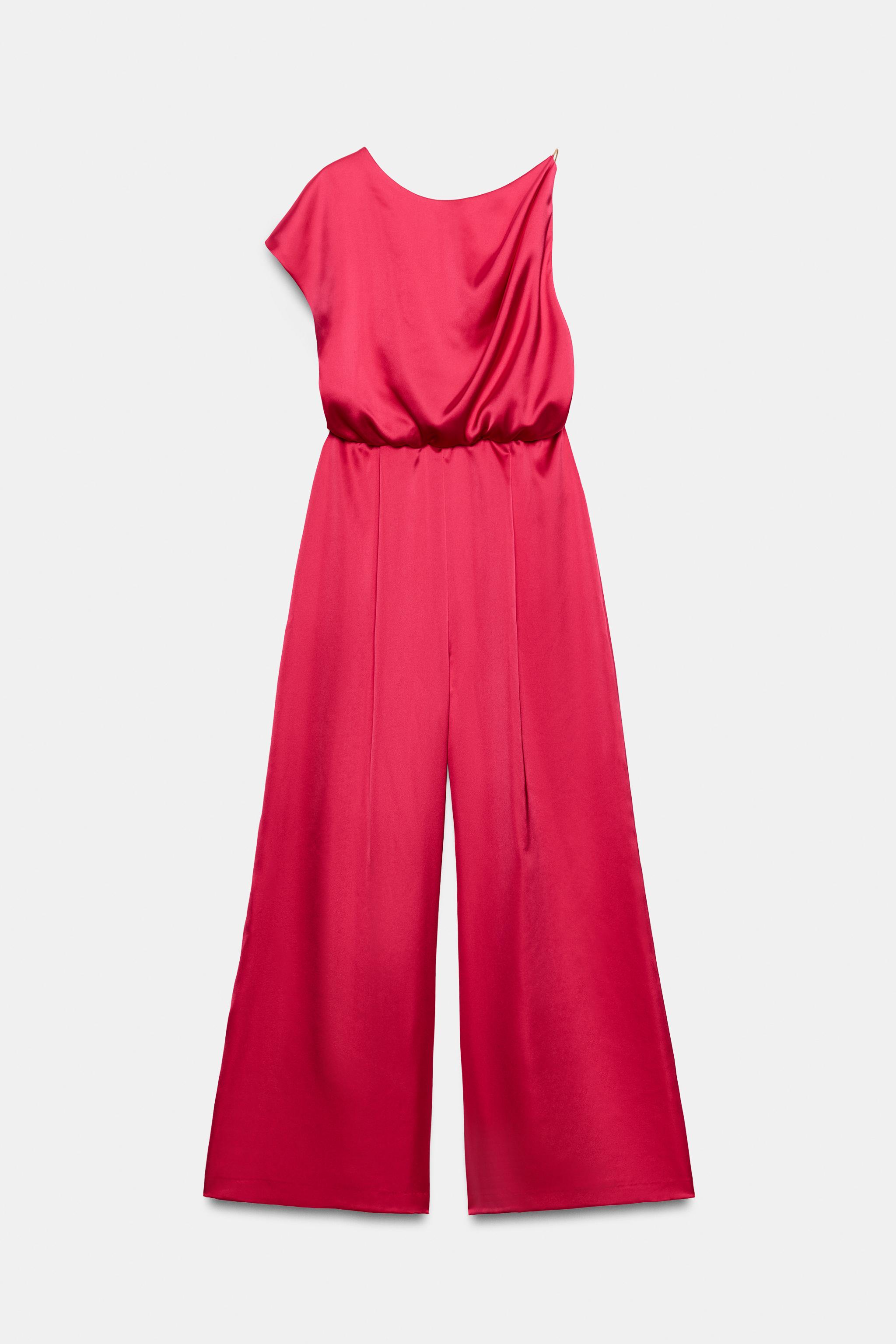 Jumpsuit asimetrico satinado