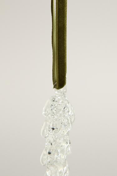 FROSTED TEARDROP CHRISTMAS TREE ORNAMENT — Transparent 2