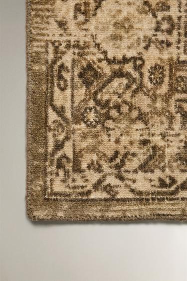 TAPIS LAINE MOSAÏQUE - Kaki de Zara - Image 1