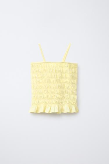 ELASTIC TRIM T-SHIRT - Yellow by Zara