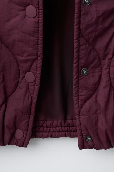 VESTE REMBOURRÉE À CAPUCHE AVEC OURS BRODÉ - Bordeaux de Zara - Image 7