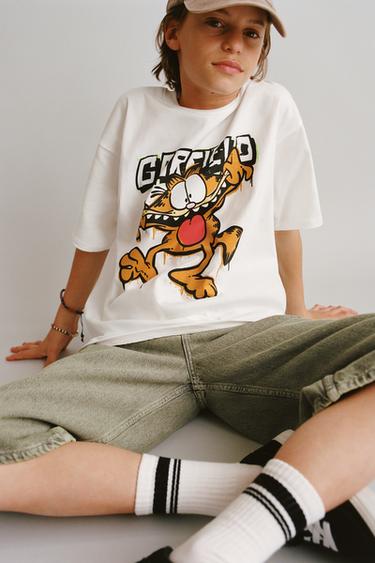 Zara GARFIELD © PAWS INC PRINT T-SHIRT - White