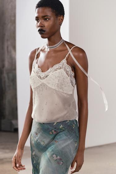 ШАРФ-ЧОКЕР СО СТРАЗАМИ — ЦВЕТ ЛЬДА от Zara — изображение 0