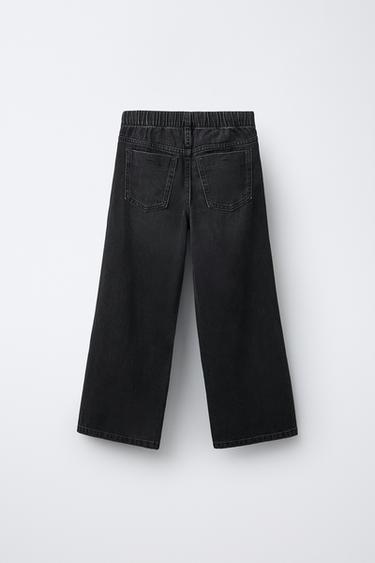 WIDE-LEG JEANS - Black by Zara - Image 1