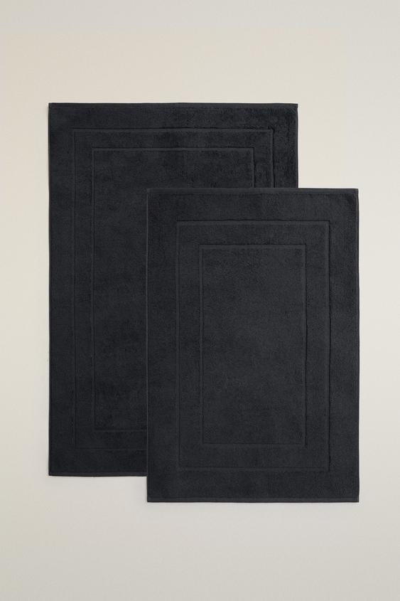 COTTON BATH MAT - Anthracite grey by Zara - Image 0