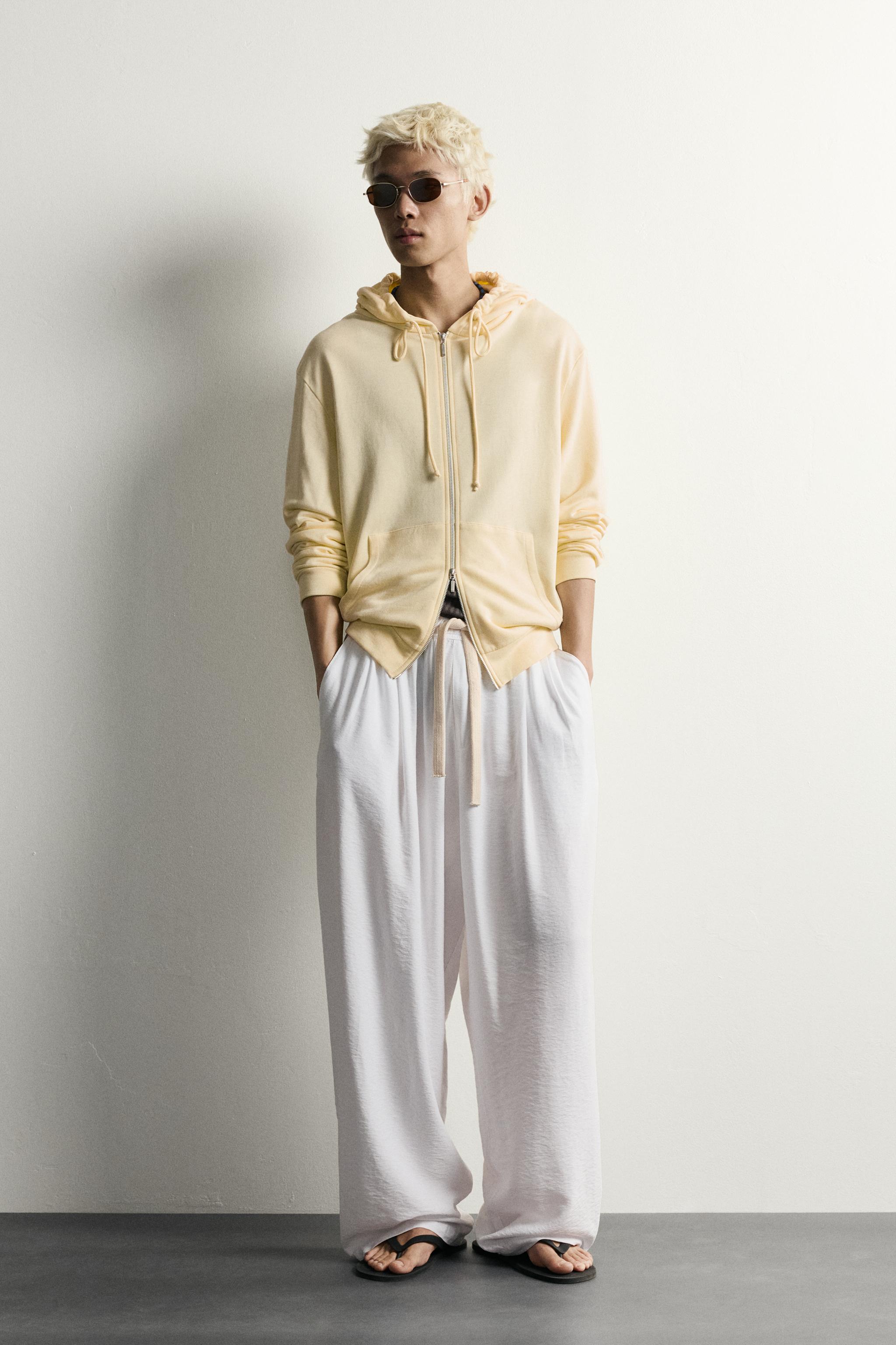 リラックスフィット フルイドパンツ - ホワイト | ZARA Japan / 日本