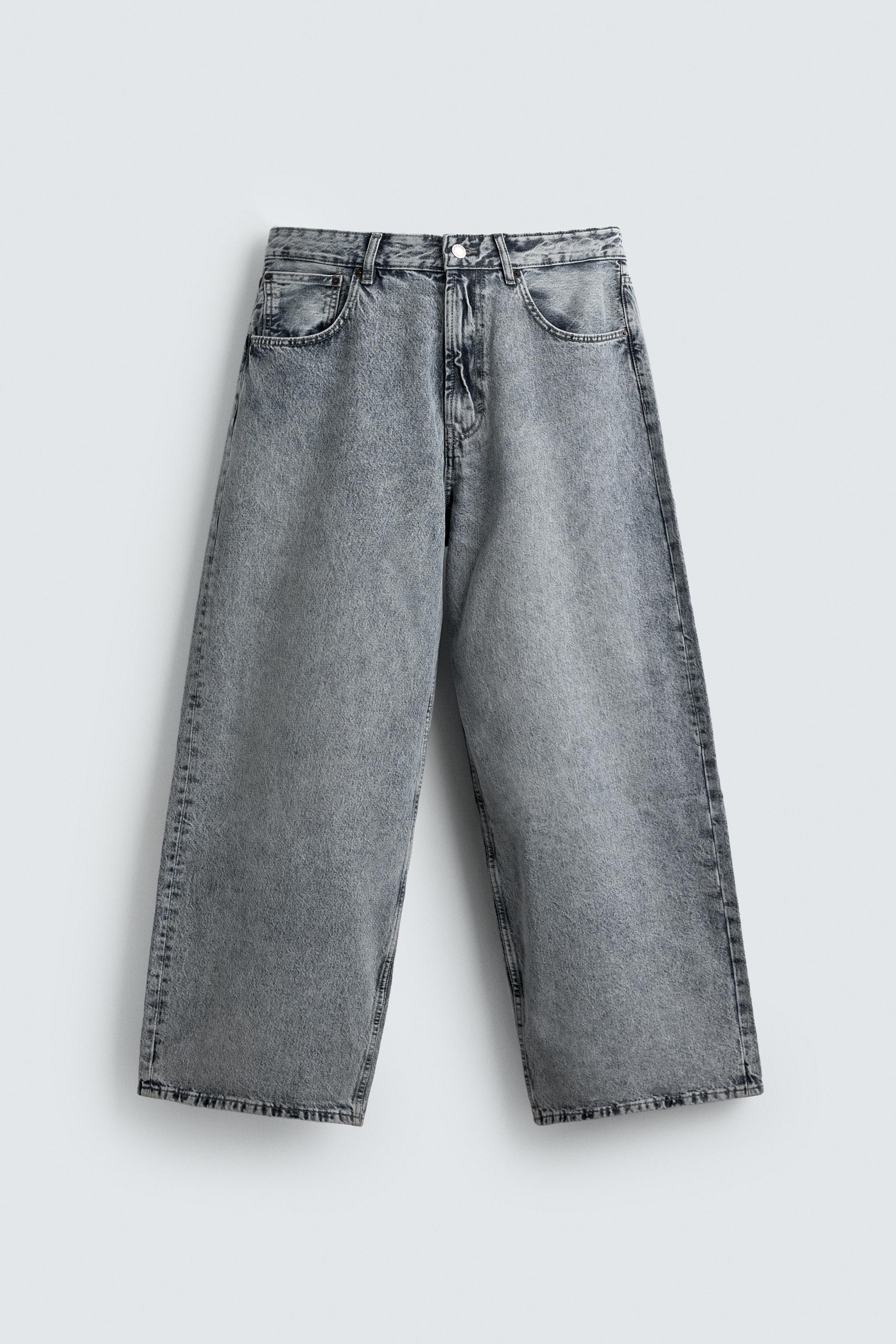 ★ZARA★ BAGGY FIT JEANS WITH ASYMMETRICAL SEAMS BAGGY FIT JEANS WITH SEAMS - Charcoal | ZARA United States