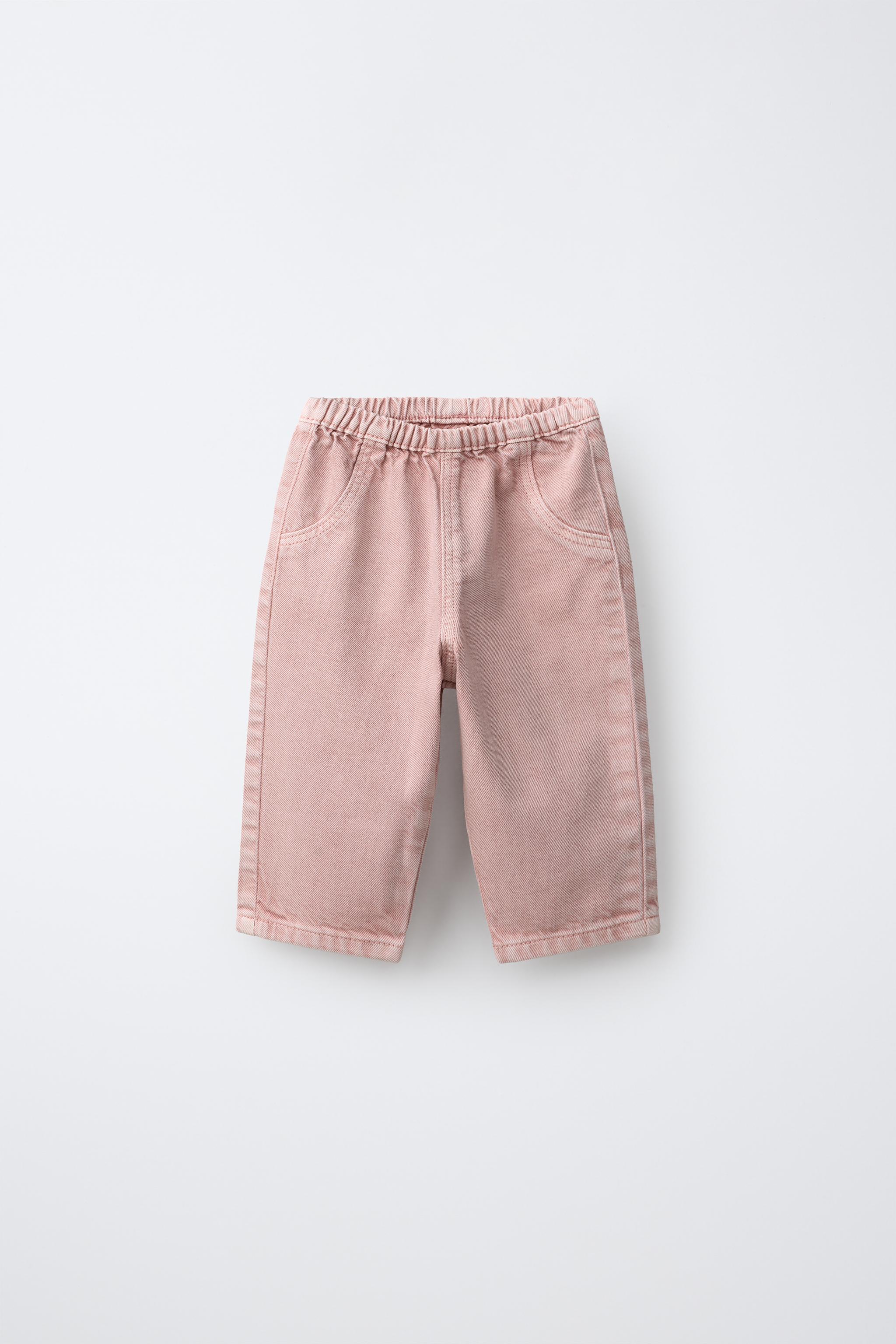 SOLID TWILL PANTS — Faded pink