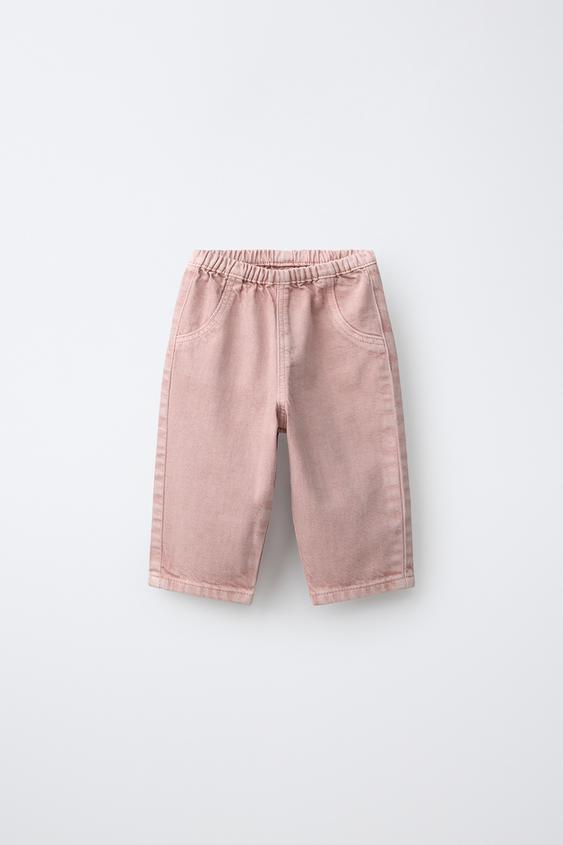 PANTALON EN SERGE UNI - Rose délavé de Zara - Image 0