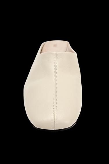 LEDERMULE MIT KEILABSATZ – LIMITED EDITION - Gebrochenes Weiß von Zara