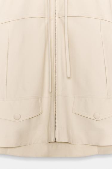 FLUID HIGH NECK JACKET - Dark beige by Zara - Image 9