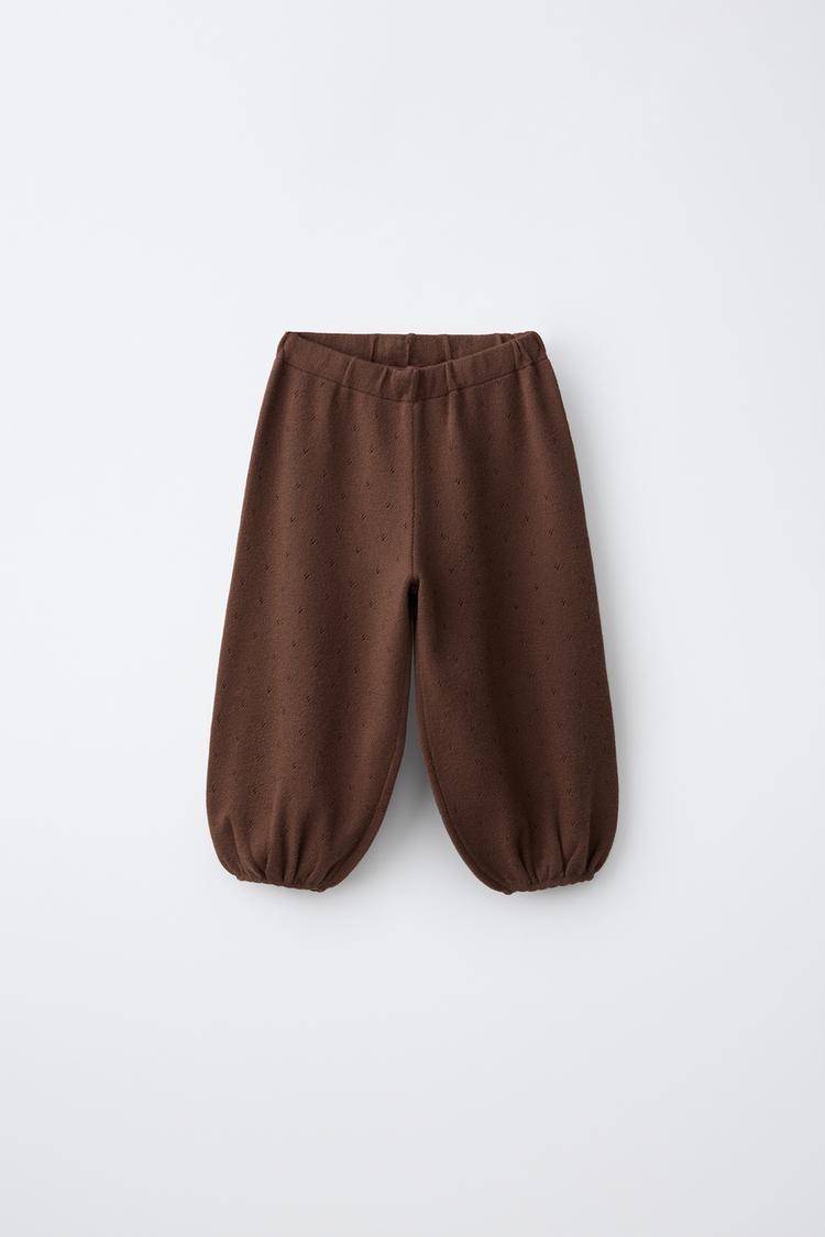 Pantalón bombacho punto calados
