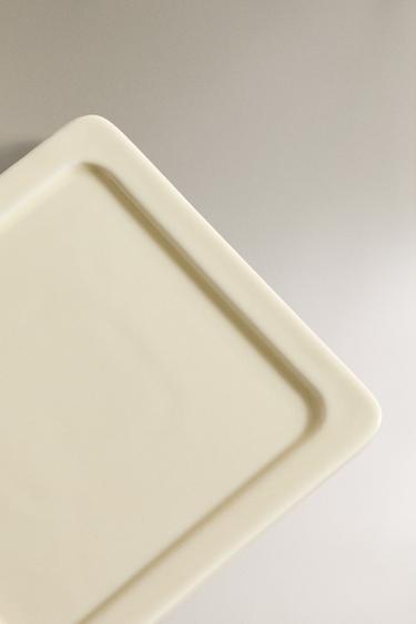 SQUARE CERAMIC BATHROOM SOAP DISH - Ecru by Zara - Image 2