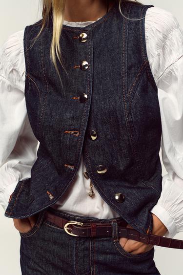 GILET EN JEAN Z1975 - Bleu de Zara - Image 2