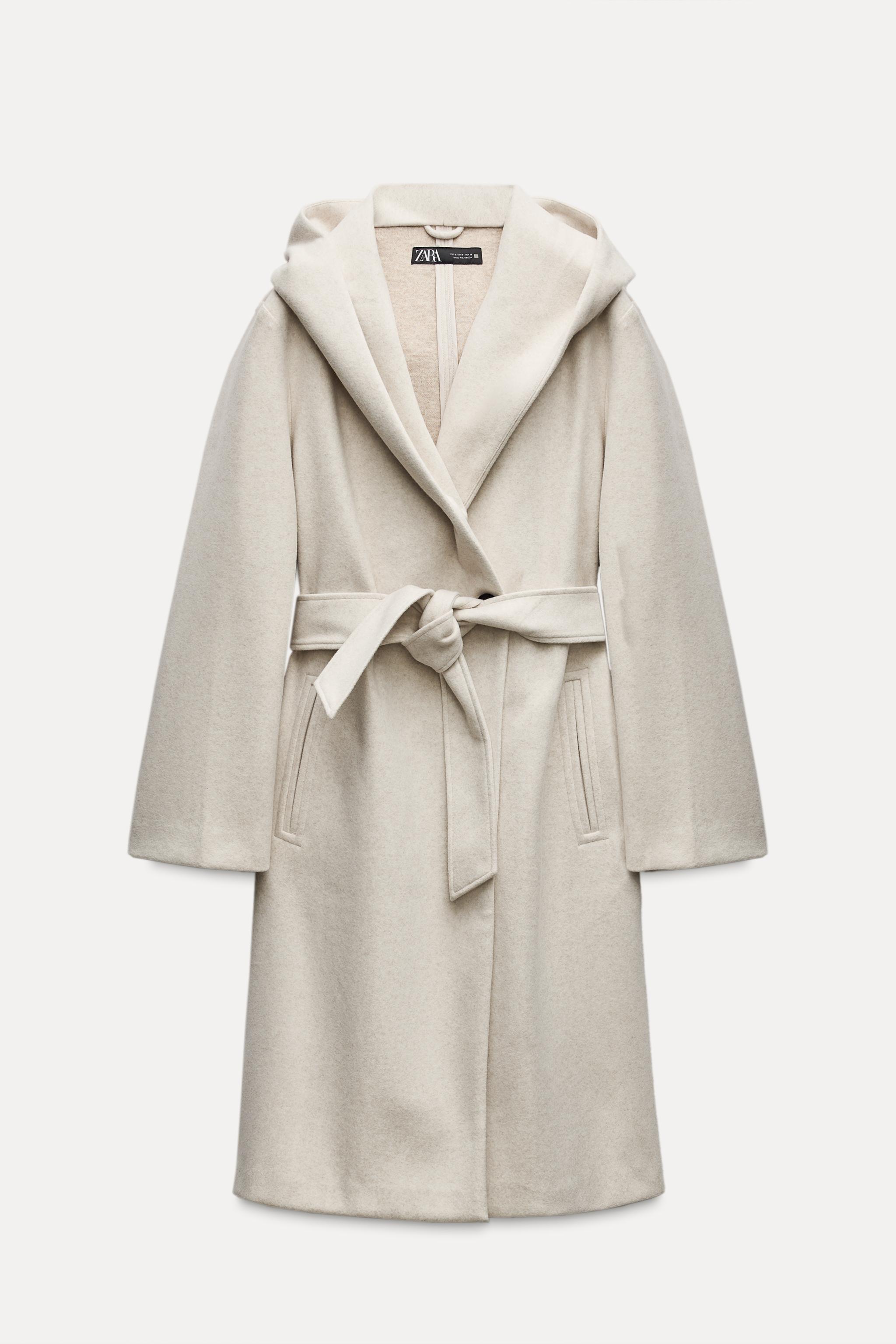 BELTED SOFT HOODED COAT