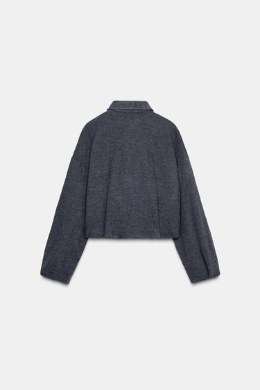 SOFT TWILL JACKET - Grey marl by Zara - Image 5